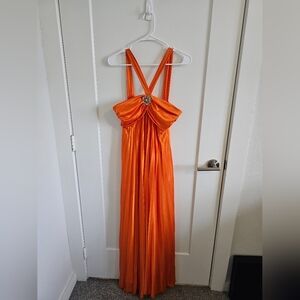 B Darlin floor length beautiful accordion gown sz 11/12